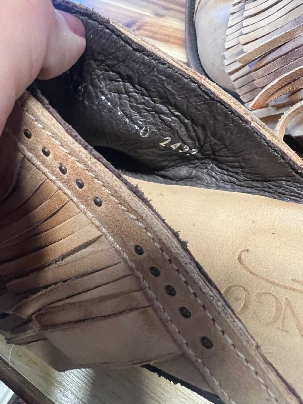 OLD GRINGO mules, size 10.5, leather, fringe, made in Mexico, - Picture 10 of 11